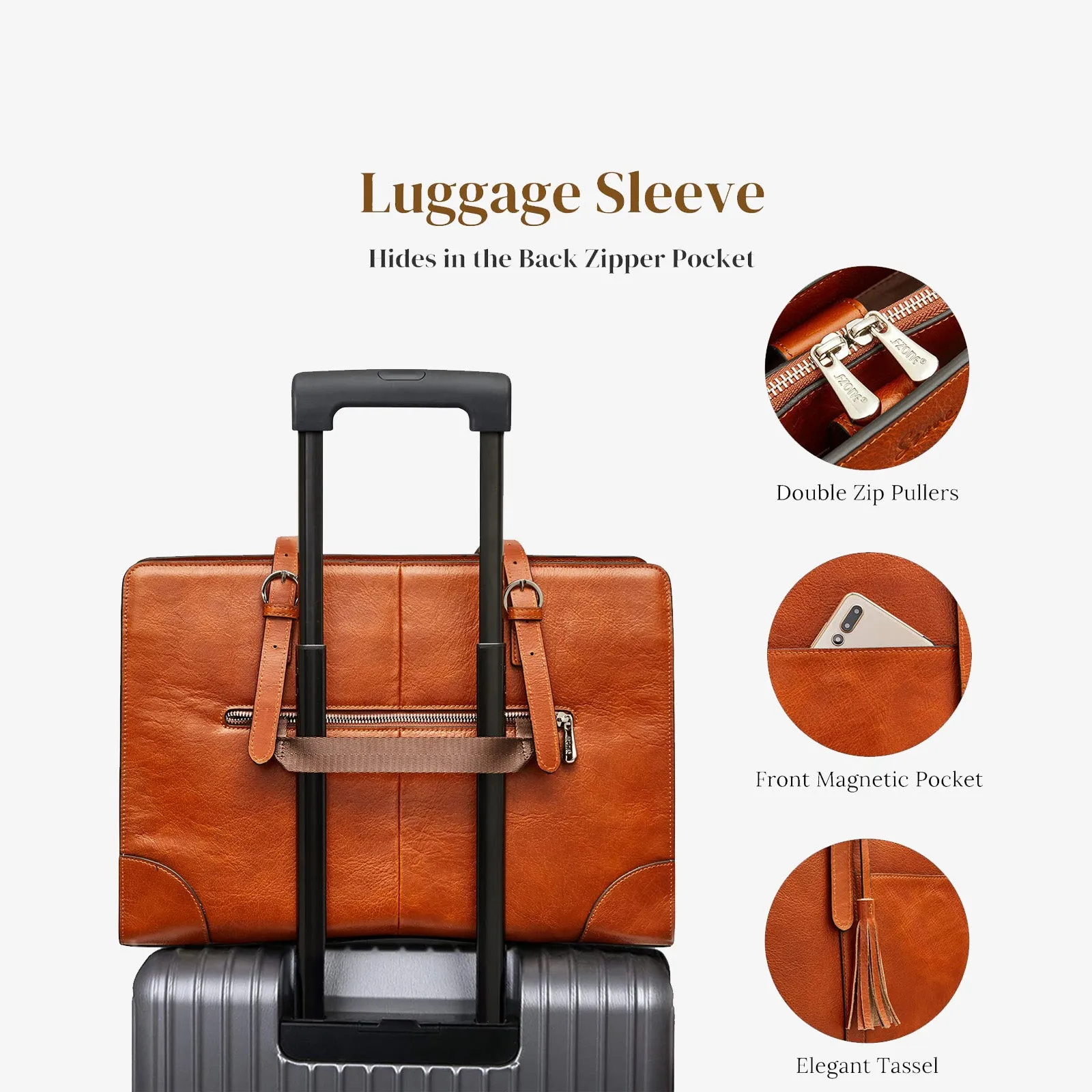 15.6 inch Old Money Style Briefcase