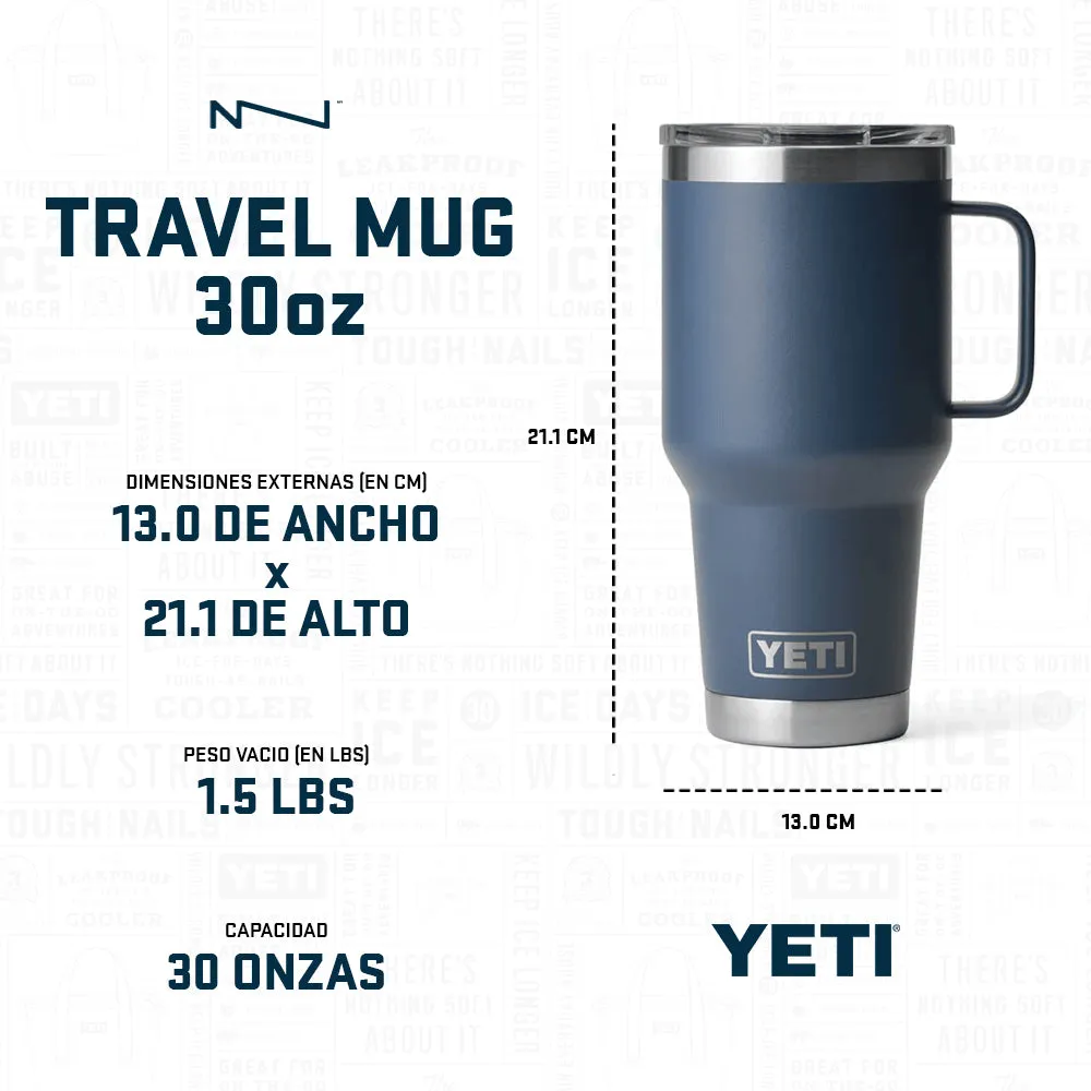 21071500733 TAZA RAMBLER 30oz TRAVEL MUG CON TAPA STRONGHOLD SEAFOAM MARCA YETI