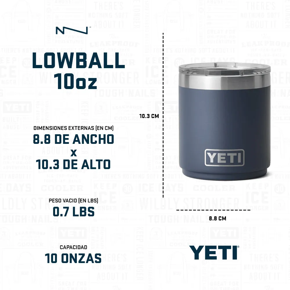 21071502619 TERMO RAMBLER 10oz LOWBALL 2.0 TAPA MAGNETICA KING CRAB ORANGE MARCA YETI