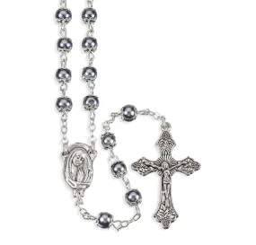 5mm Hematite Imitation Pearl Rosary