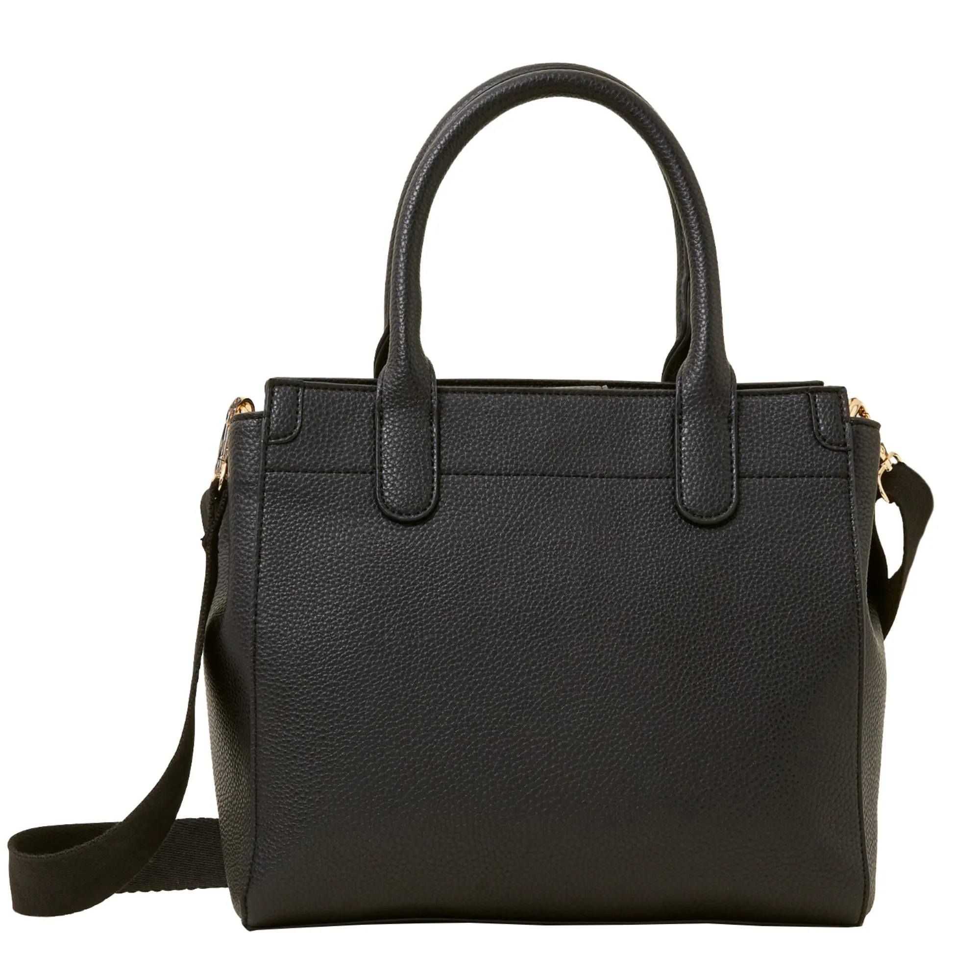 Accessorize London Women's Black Satchel With Webbing Strap