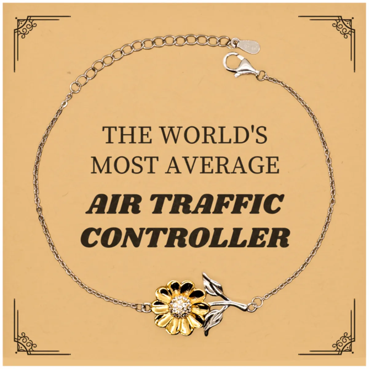 Air Traffic Controller Sunflower Bracelet - The Worlds Most Unique Gift for Graduation, Birthday, and Holidays, Engraved with Confidence and Hope