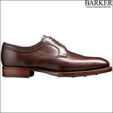 Barker Skye Versatile Derby Shoe -Brown  Grain