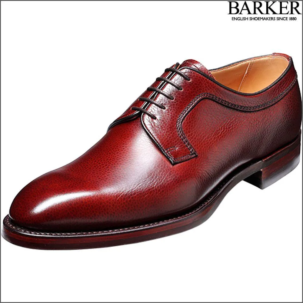 Barker Skye Versatile Derby Shoe - Cherry Grain