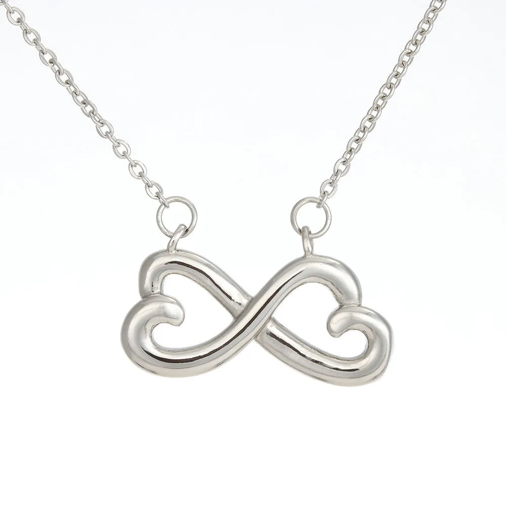 Beautiful Infinity HEART Necklace With Husband To Wife First Romantic Message Card