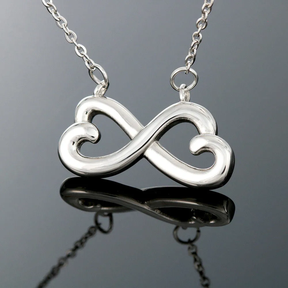 Beautiful LOVE Infinity Necklace With Husband To Wife Last Breath Message Card