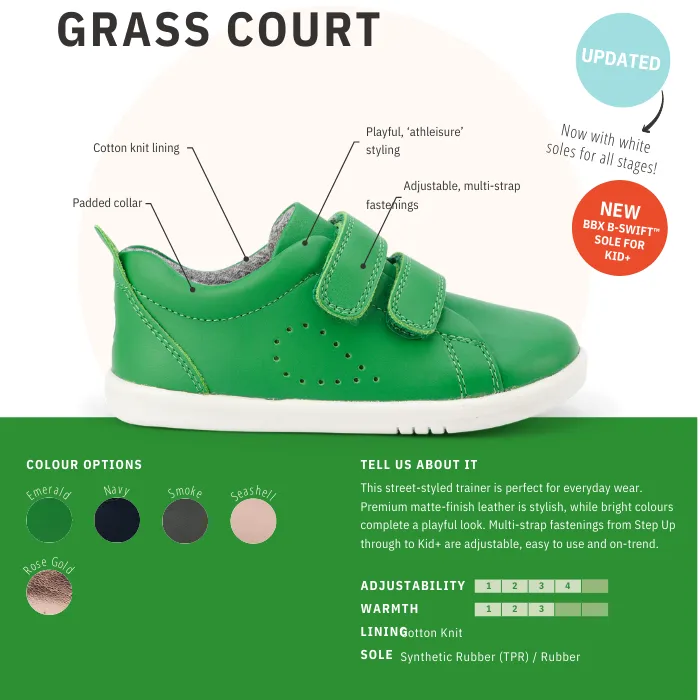 Bobux Step Up SU Grass Court Trainer 728911 Emerald Green