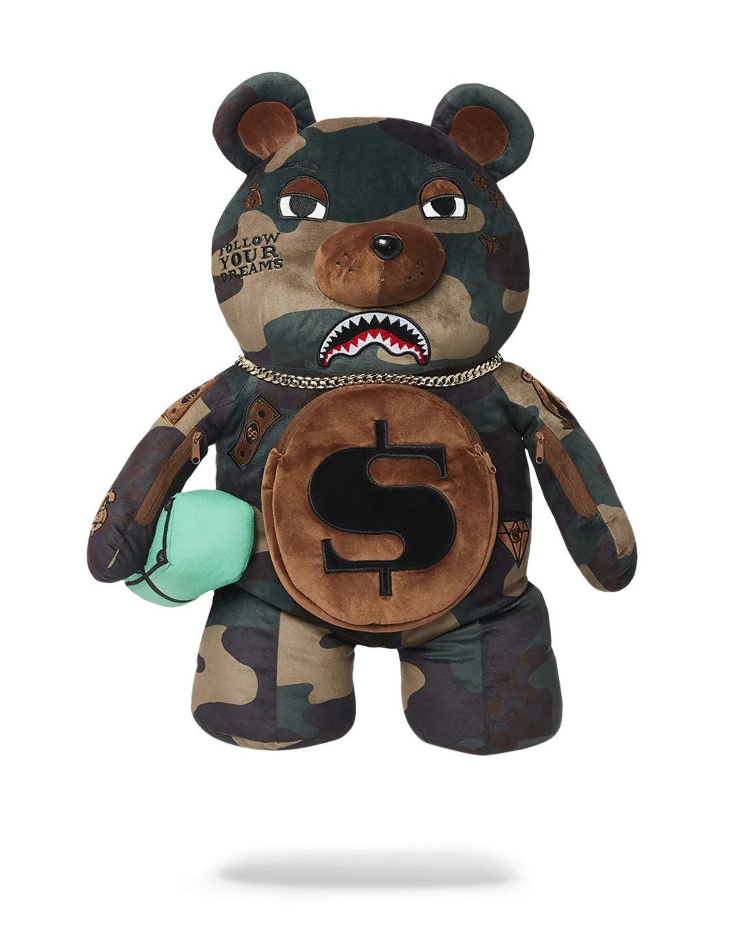 CAMOCHECK MONEYBEAR TEDDYBEAR BACKPACK