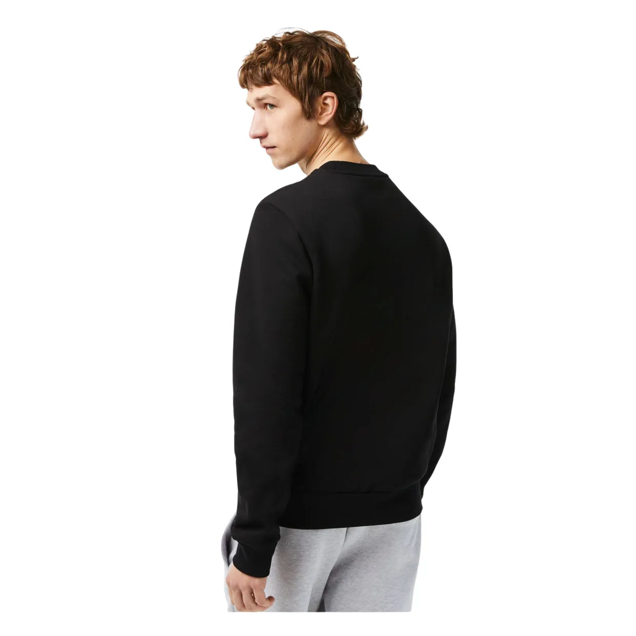 Felpa Uomo Lacoste Girocollo Cotone Bio Nero