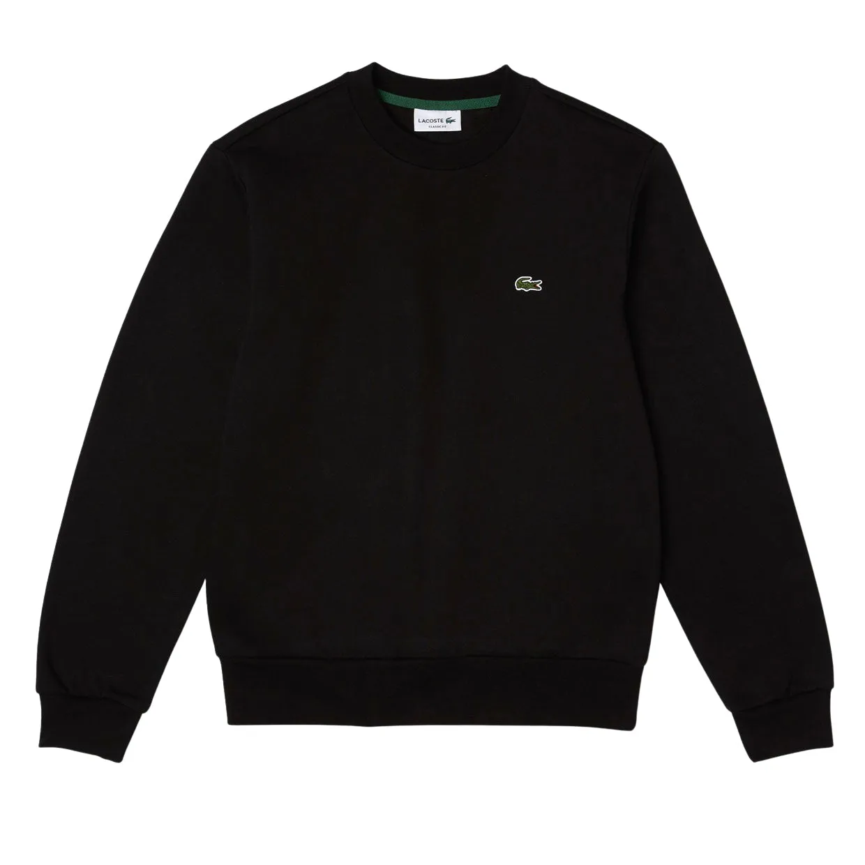 Felpa Uomo Lacoste Girocollo Cotone Bio Nero