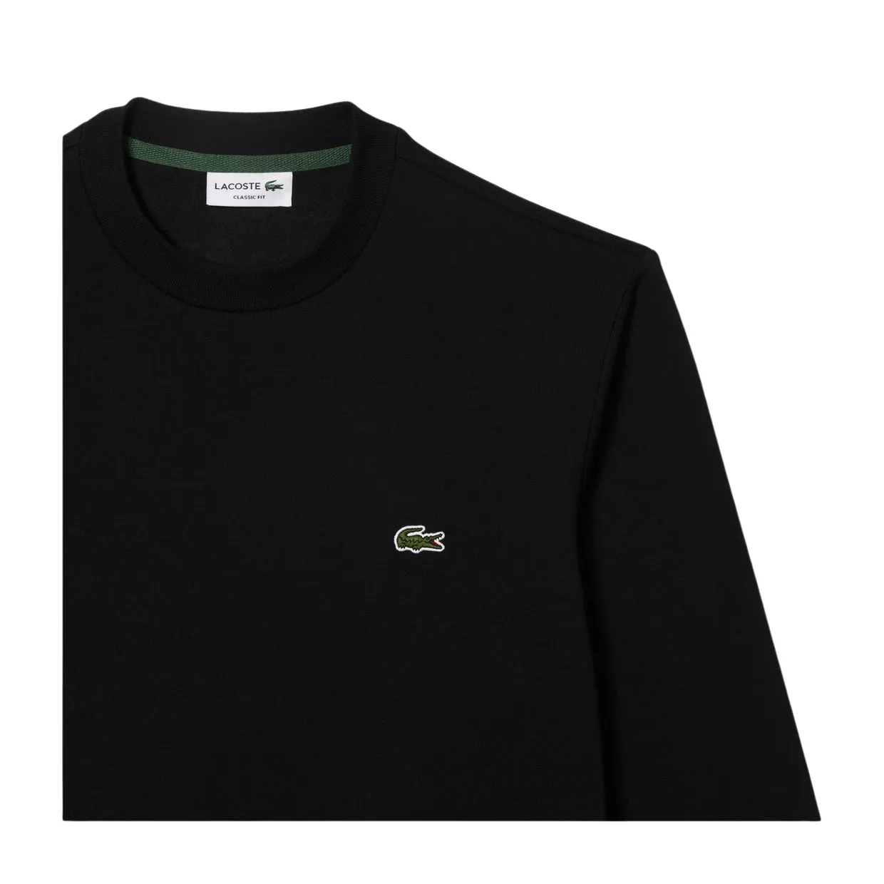 Felpa Uomo Lacoste Girocollo Cotone Bio Nero