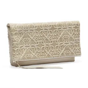 Gabriel Leather Fold Over Clutch, Shoreline Tan