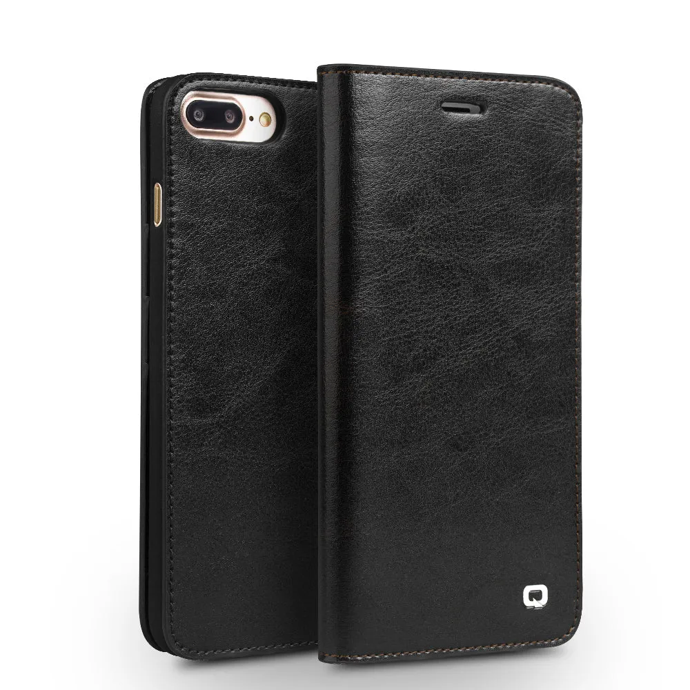 Genuine Leather Wallet iPhone Case