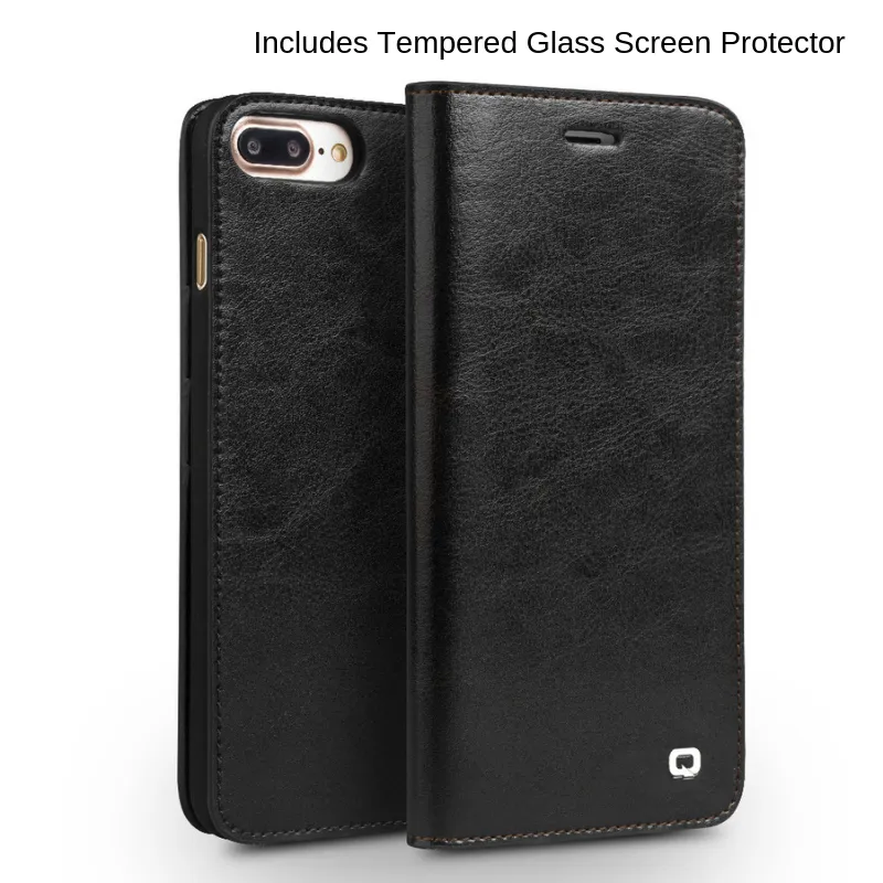 Genuine Leather Wallet iPhone Case