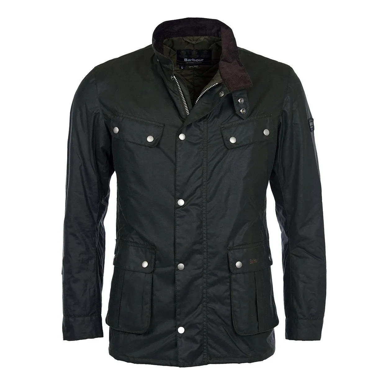 Giubbino Barbour International Duke Waxed Verde