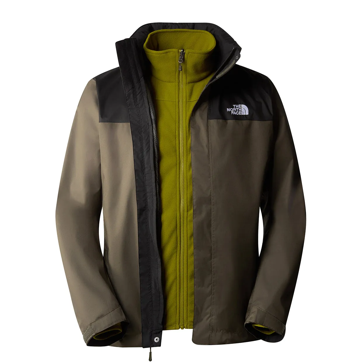 Giubbino Uomo The North Face Evolve II Triclimate Verde / Nero