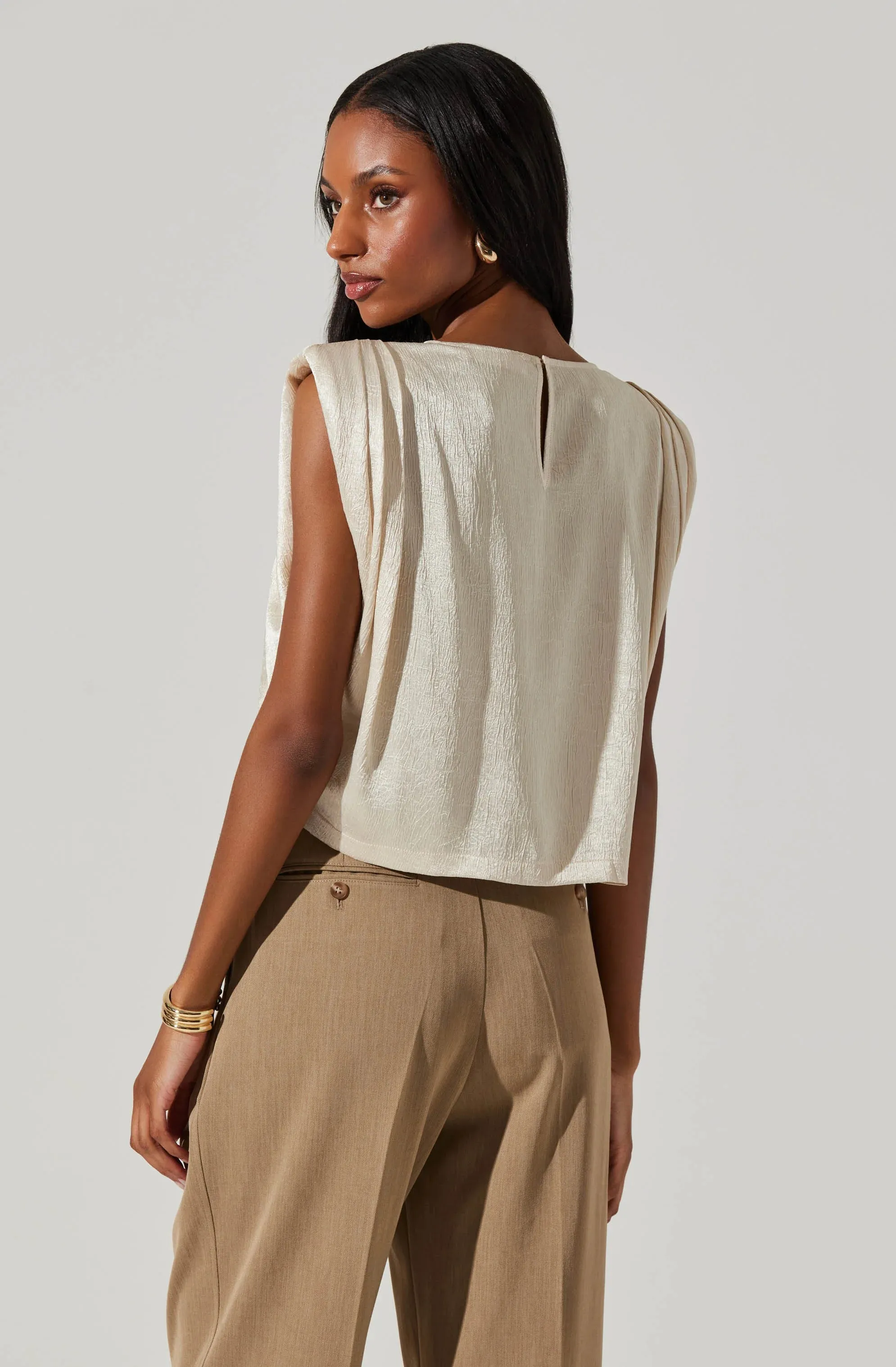 Isola Boxy Shoulder Pad Top