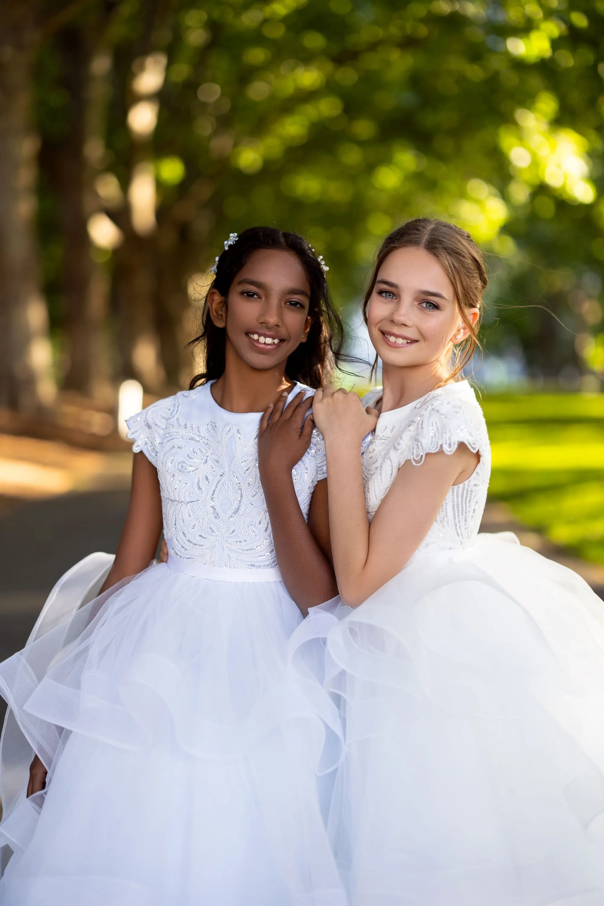 Lourdes - Royal style junior bridesmaid dress