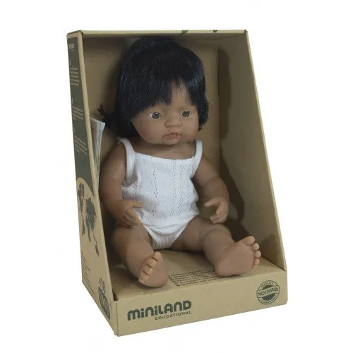 Miniland Doll Latin American/Hispanic Girl 38cm