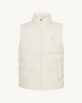 Nagano mixed puffer-style winter gilet Clay