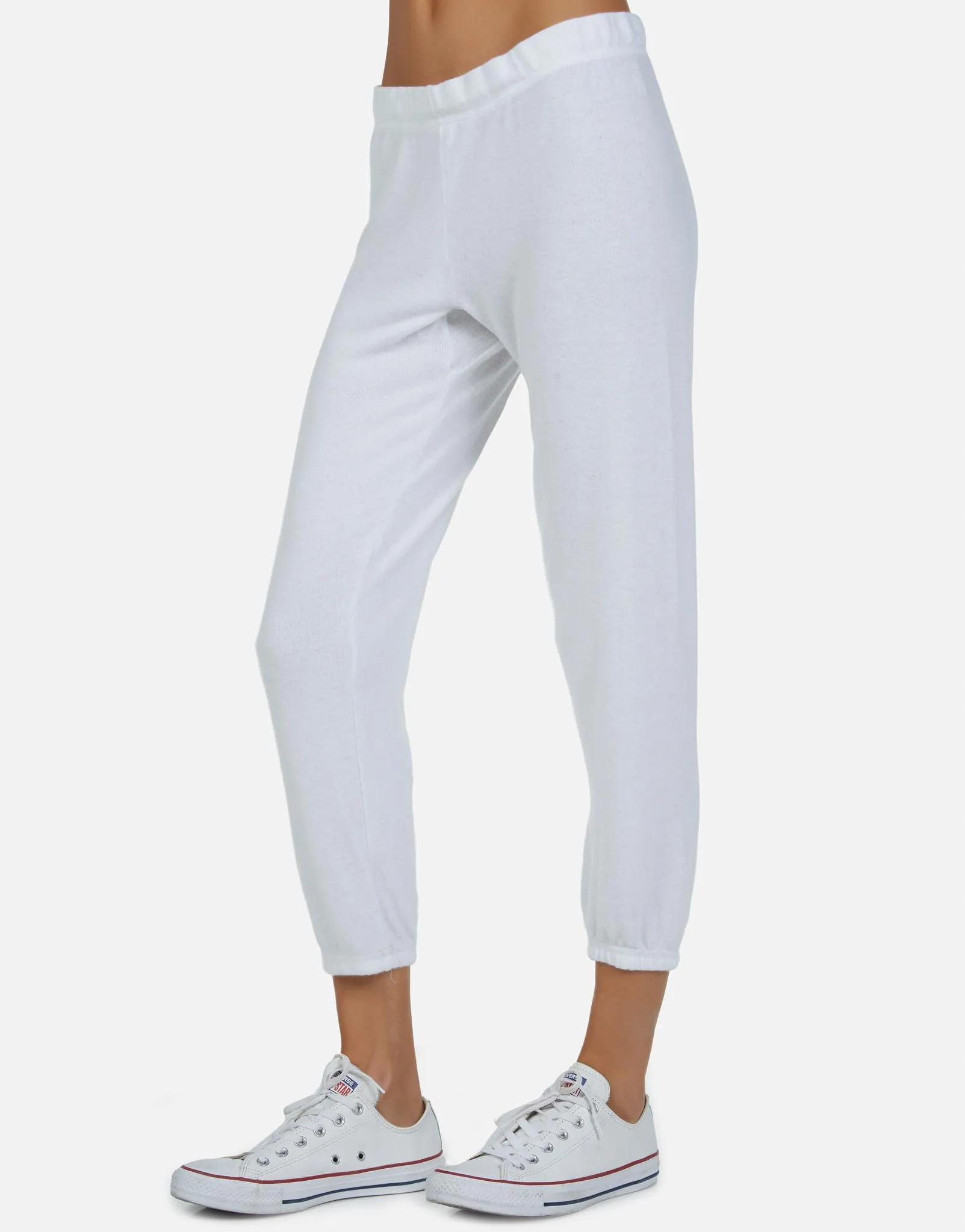 Nate Core Crop Sweatpant White