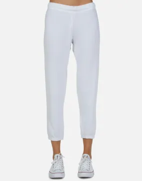 Nate Core Crop Sweatpant White