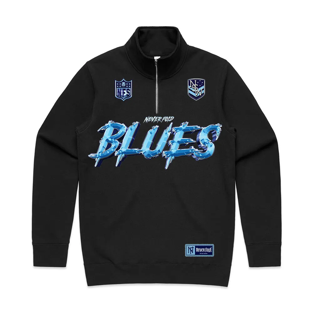 NSW BLUES Predator Half Zip Crew