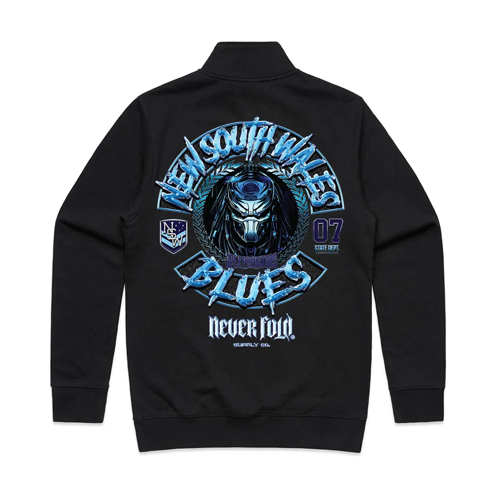 NSW BLUES Predator Half Zip Crew