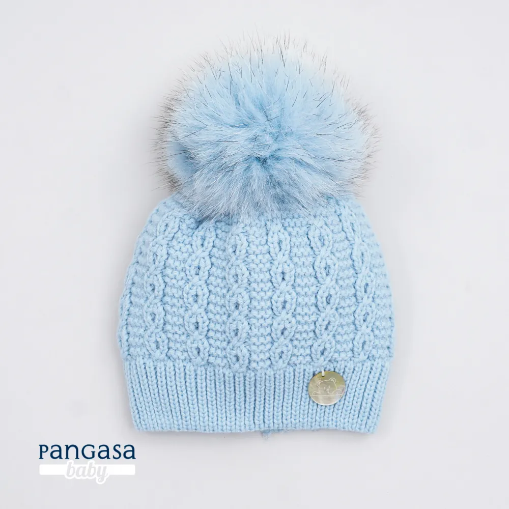 Pangasa Faux Fur Cable Knit Hats