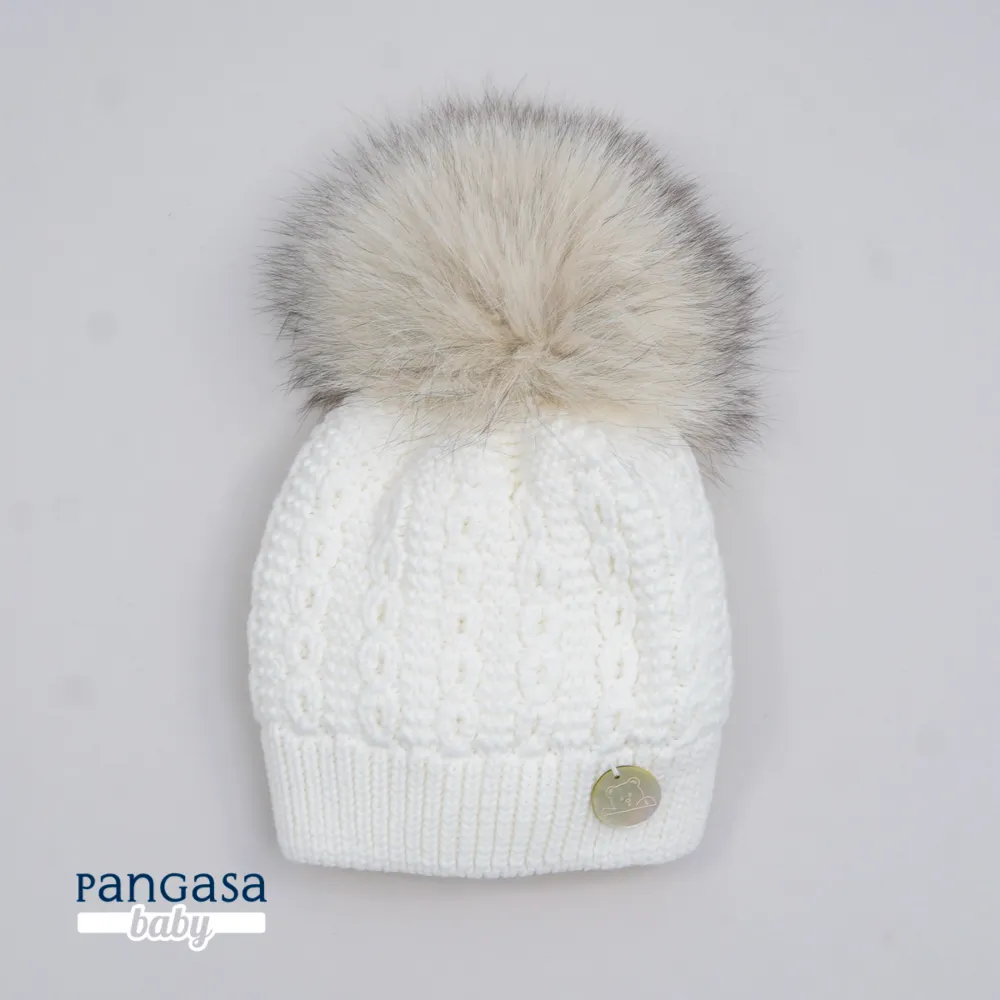 Pangasa Faux Fur Cable Knit Hats