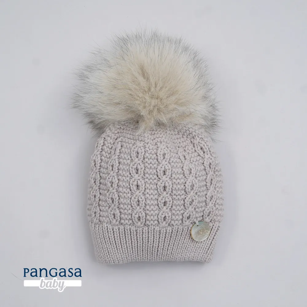 Pangasa Faux Fur Cable Knit Hats