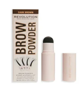 Revolution - Kit de cejas Brow Powder - Dark Brown