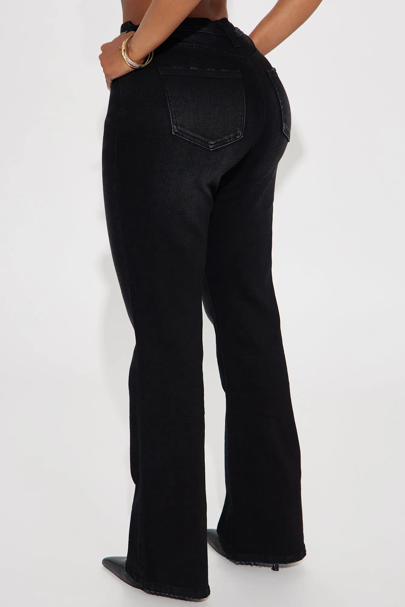 Selene Stretch Straight Leg Jeans - Black