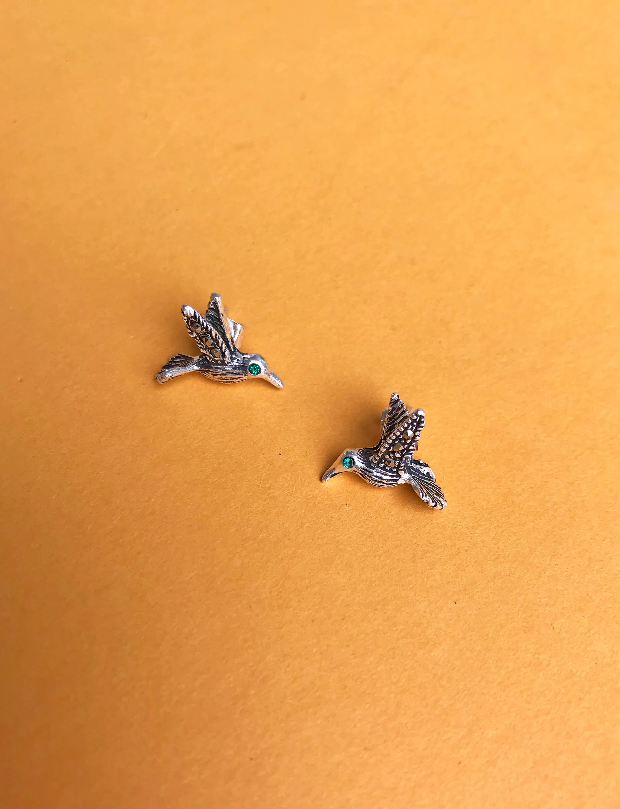 STERLING SILVER HUMMINGBIRD EARRINGS