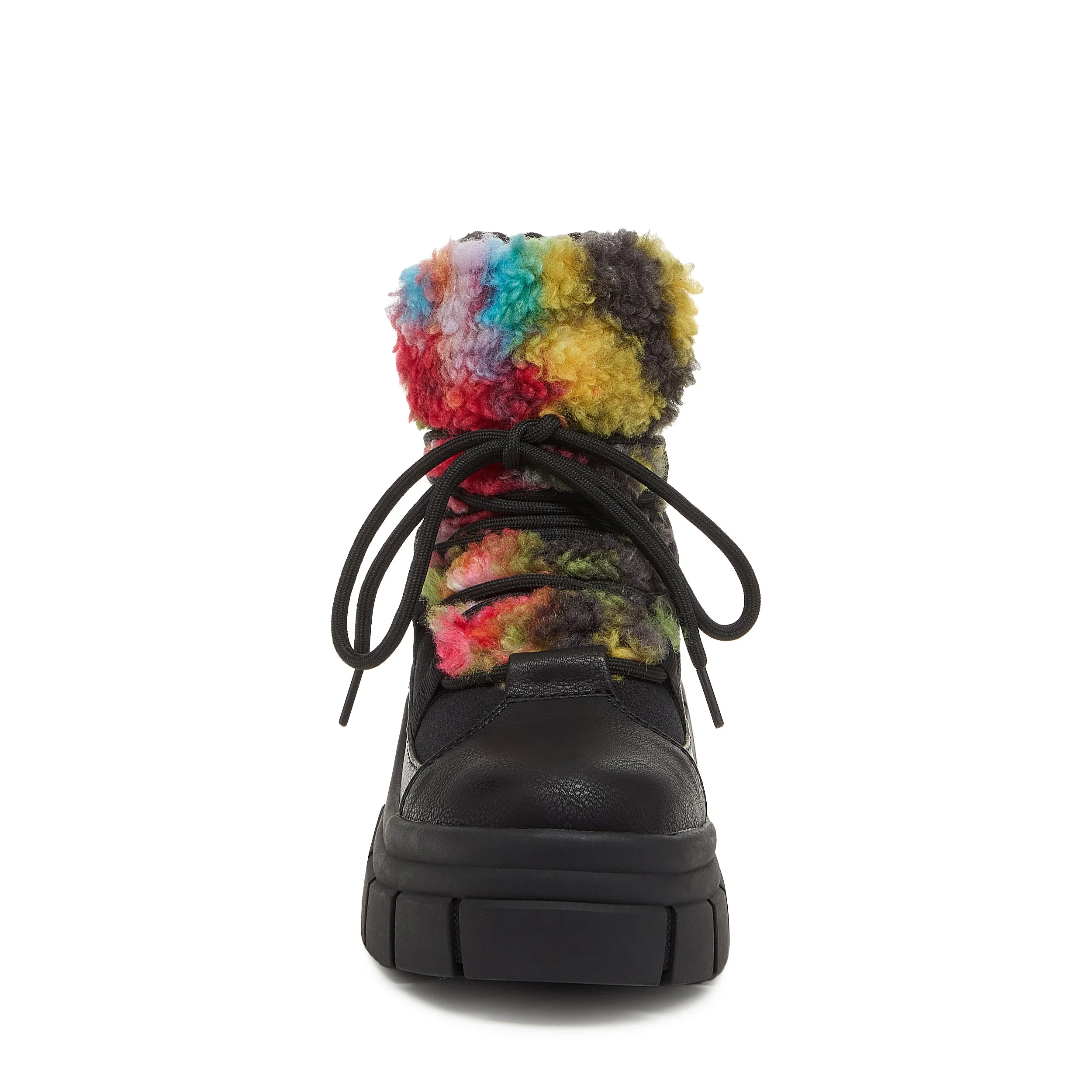 Tiger Black Rainbow Platform Bootie