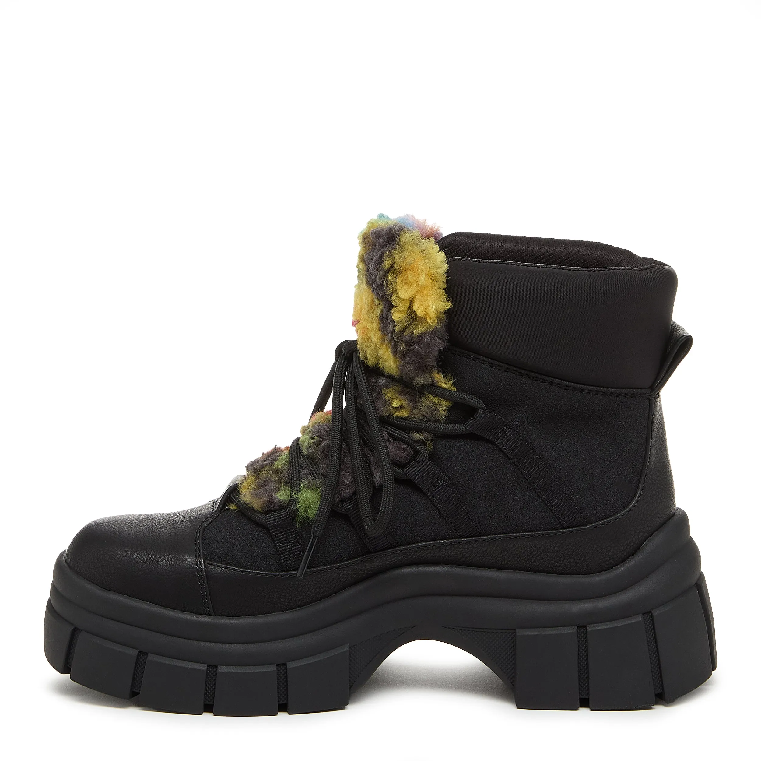 Tiger Black Rainbow Platform Bootie