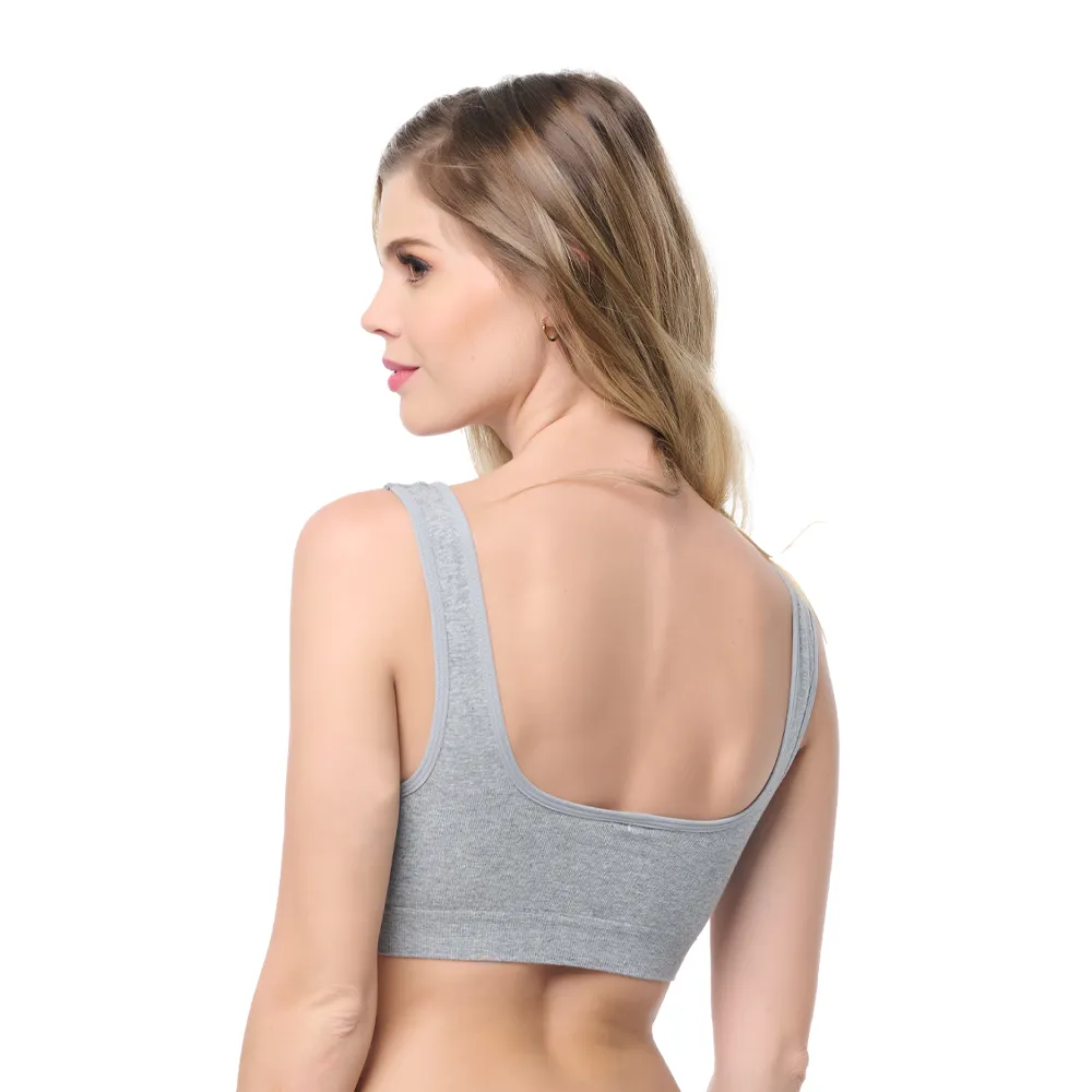 Top de microfibra seamless jaspeado con pads removibles 4994 Carnival