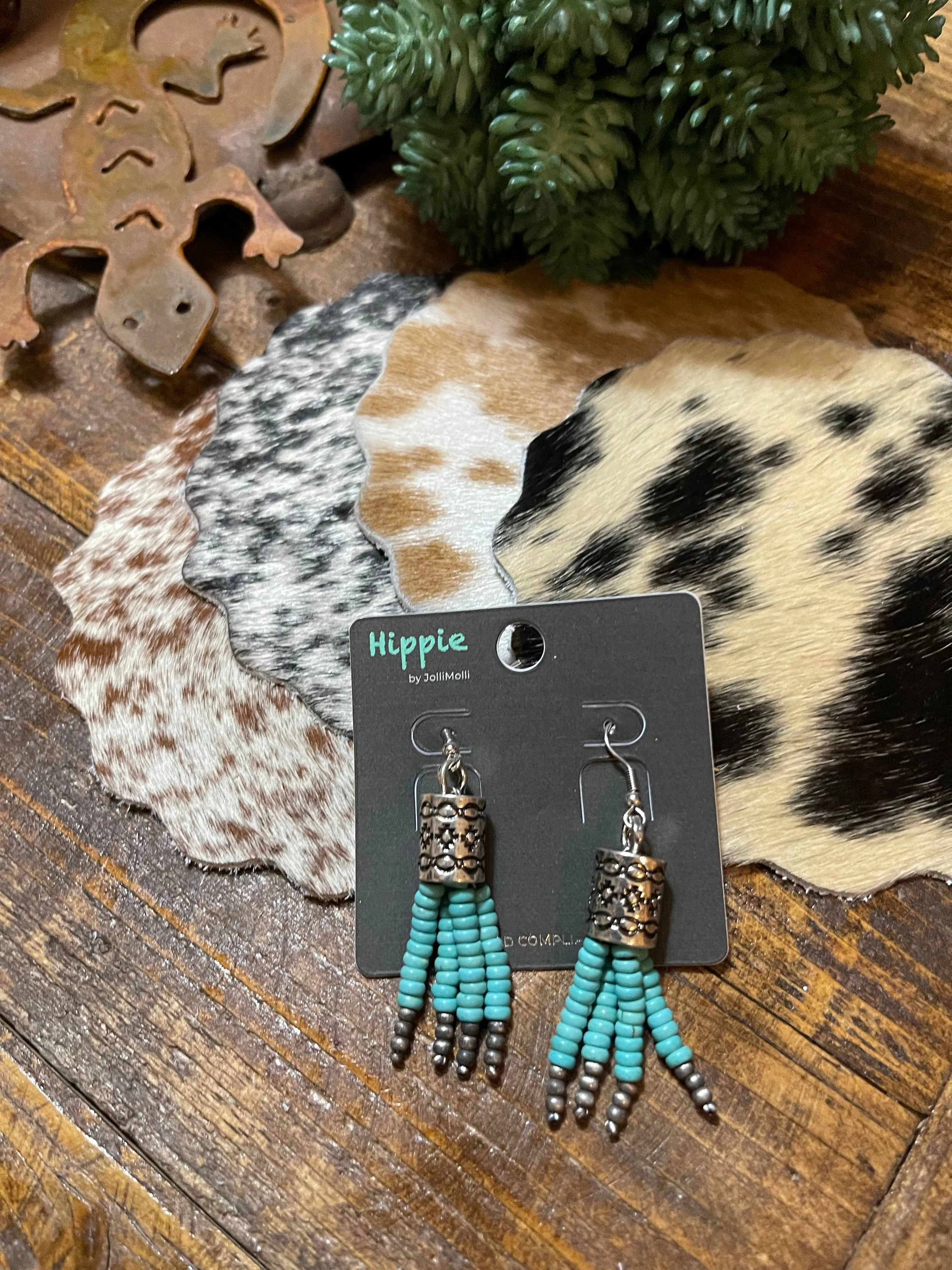 Turquoise Arizona falls earrings