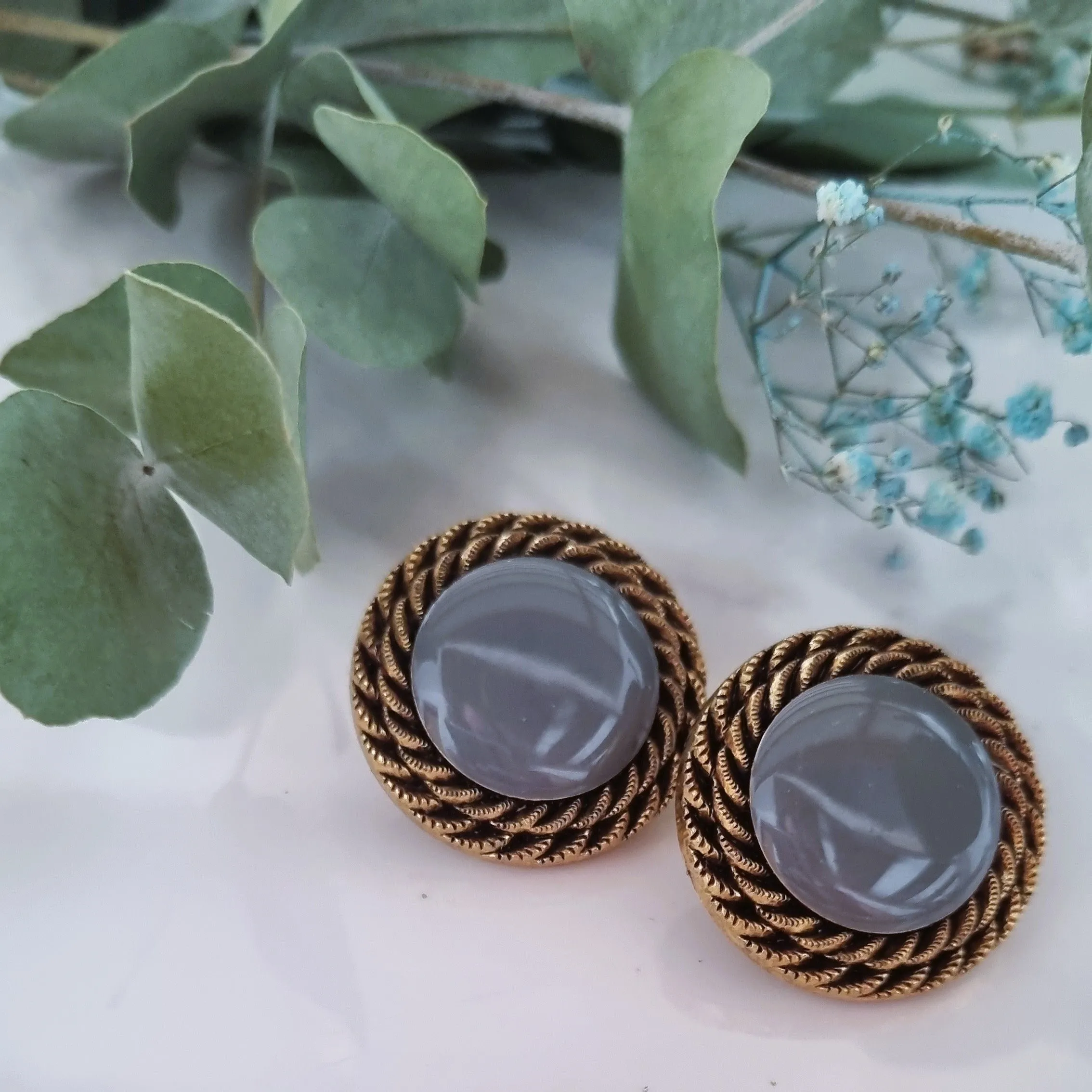 Vintage earrings - Grey