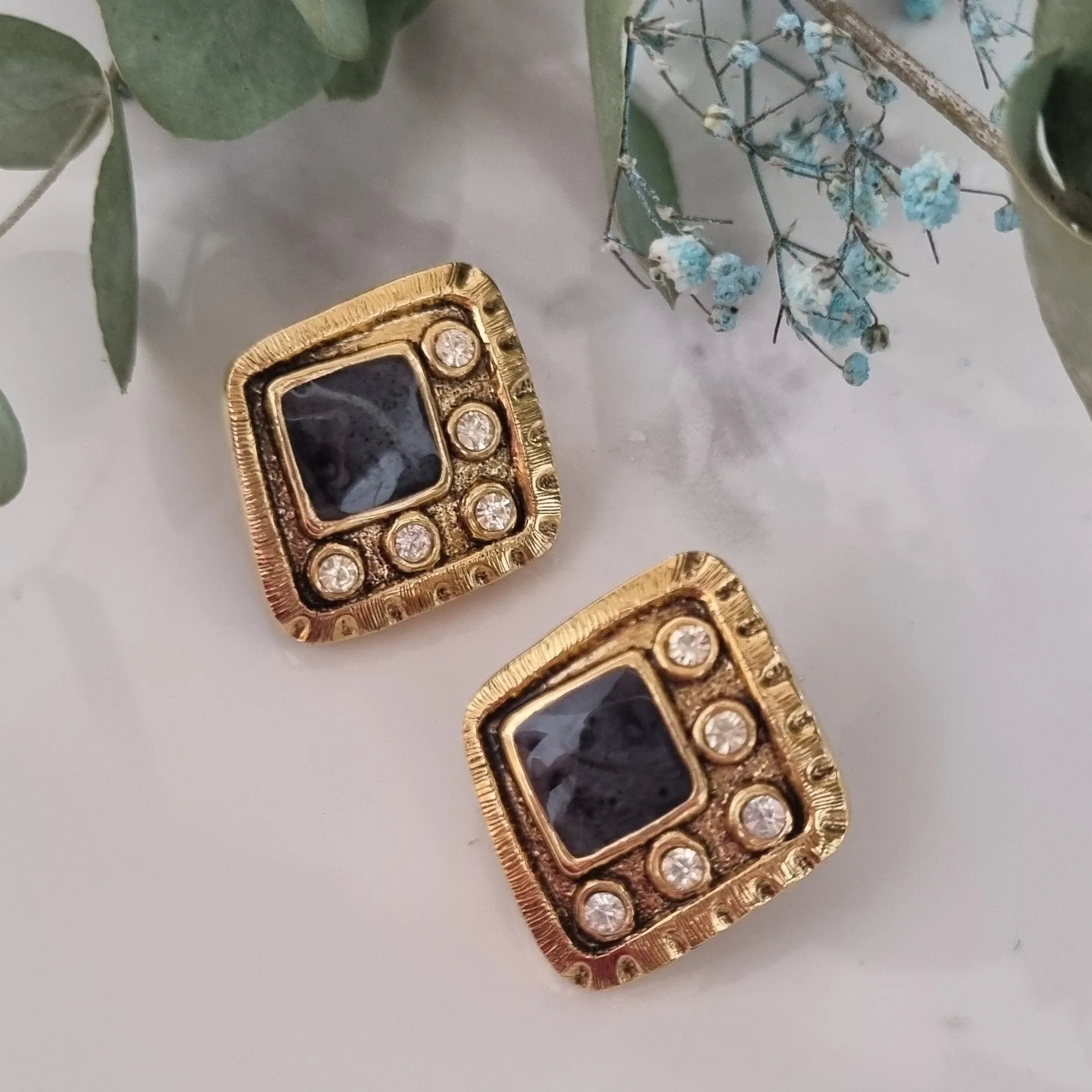 Vintage earrings - Rhombus