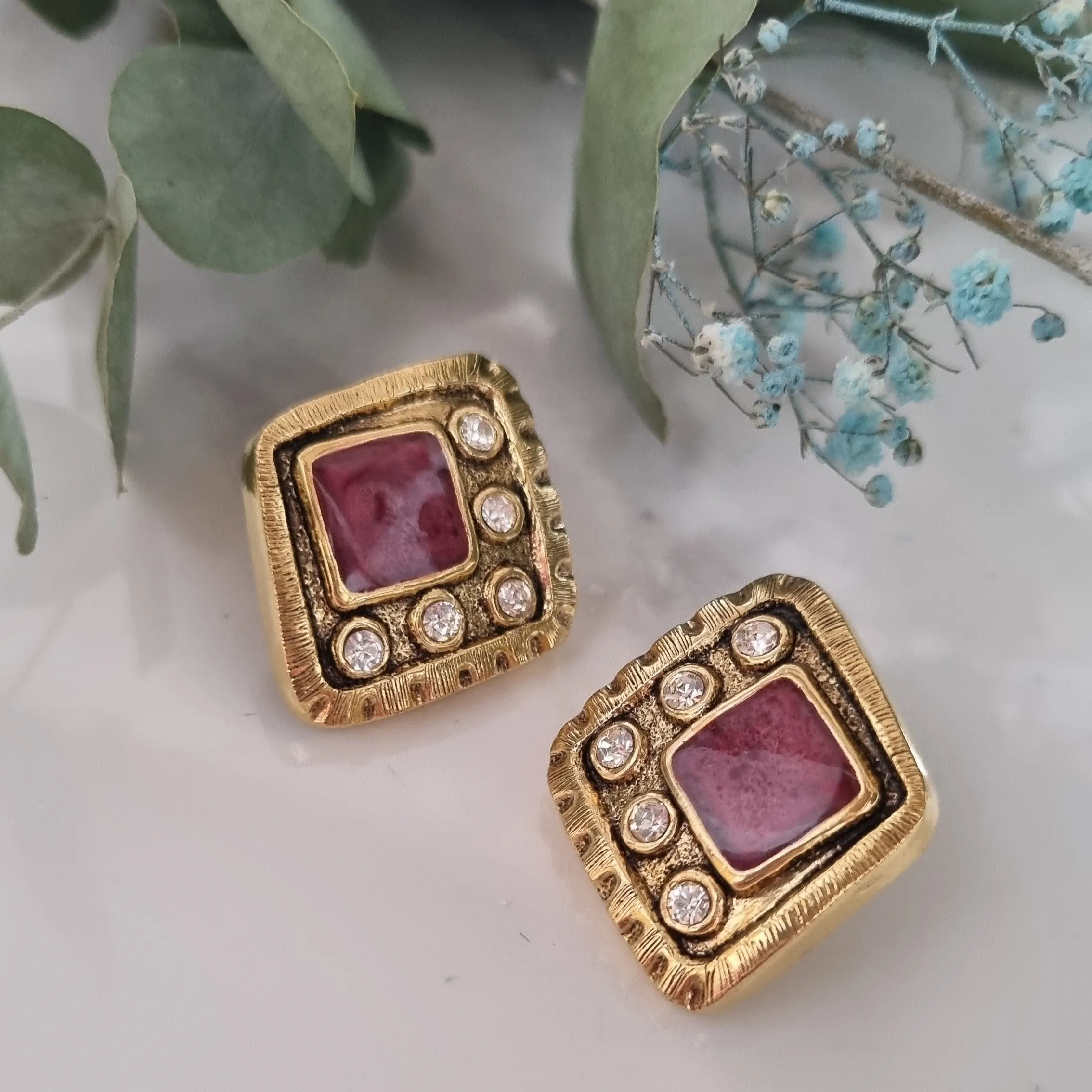 Vintage earrings - Rhombus