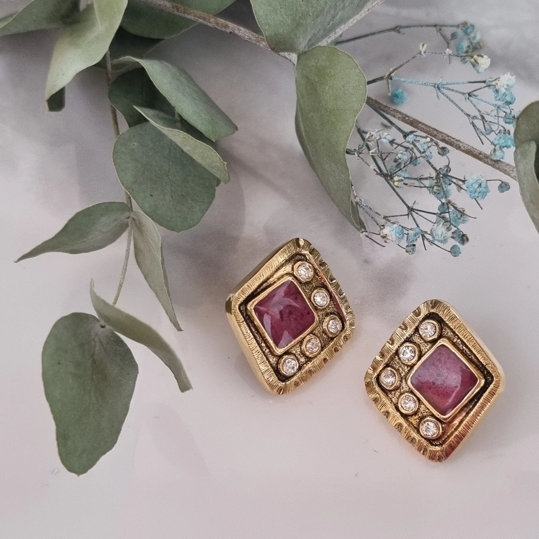 Vintage earrings - Rhombus