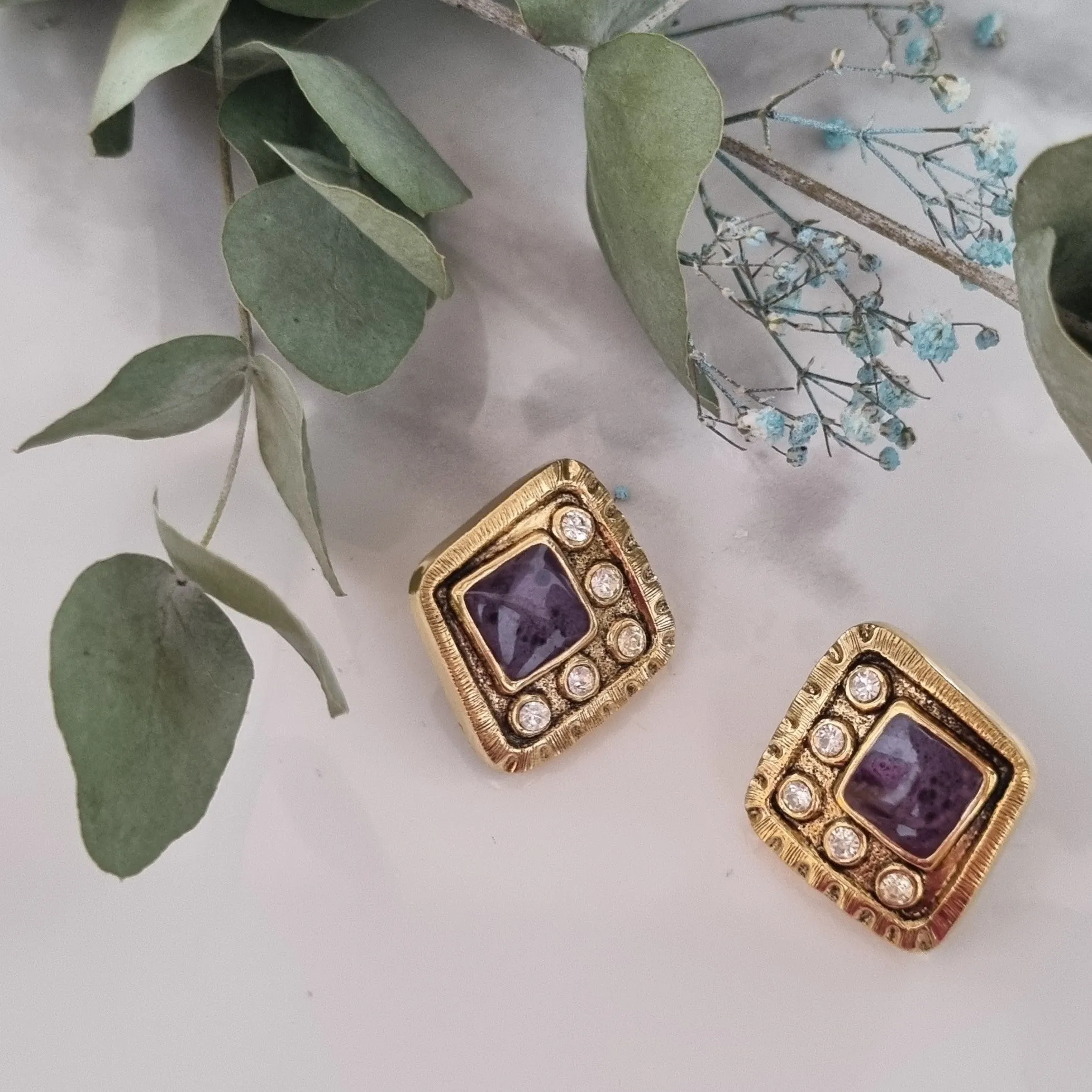 Vintage earrings - Rhombus