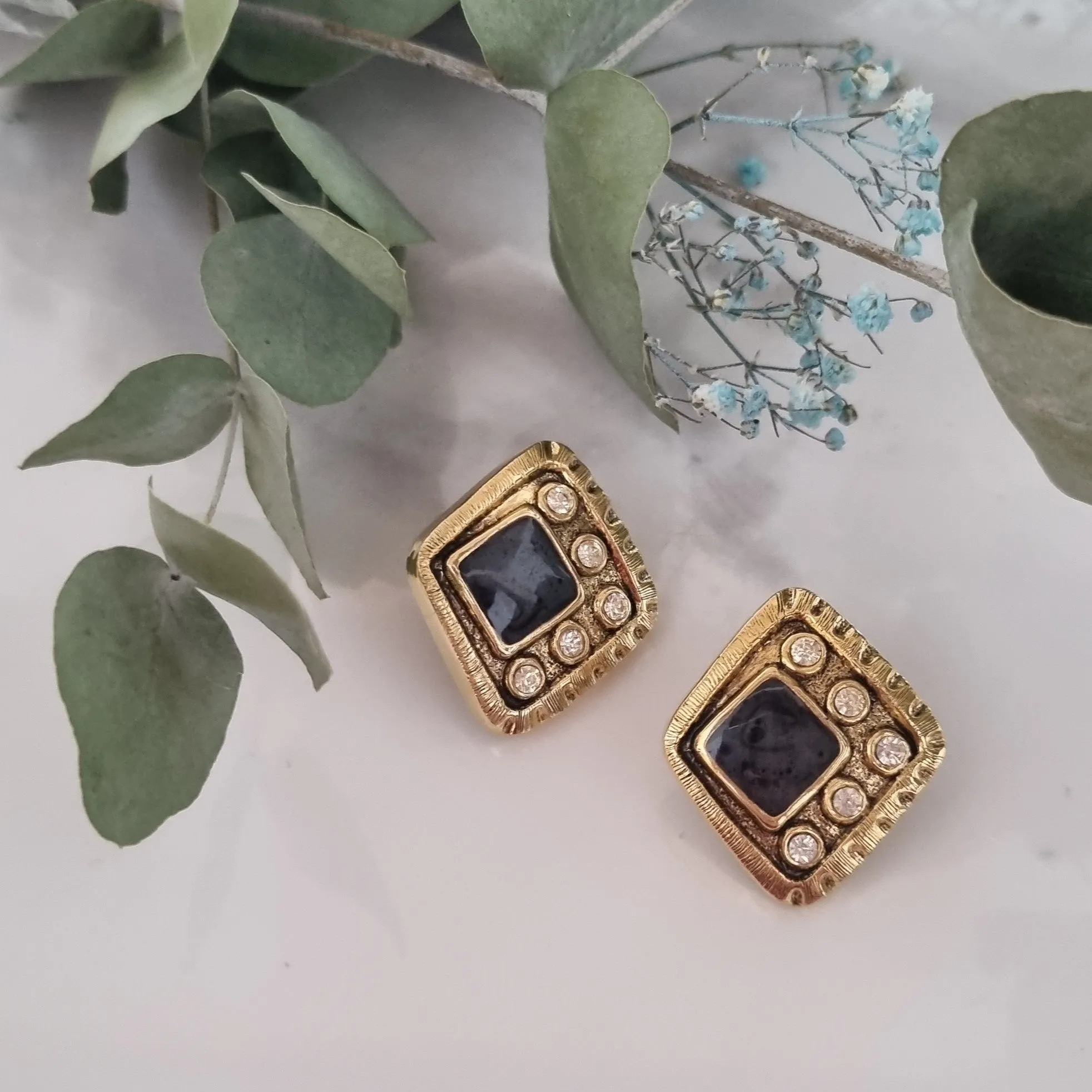 Vintage earrings - Rhombus