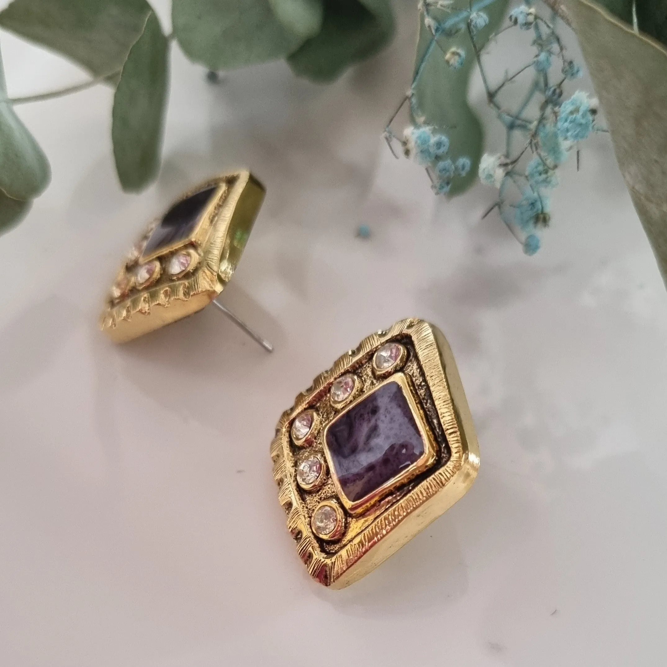 Vintage earrings - Rhombus